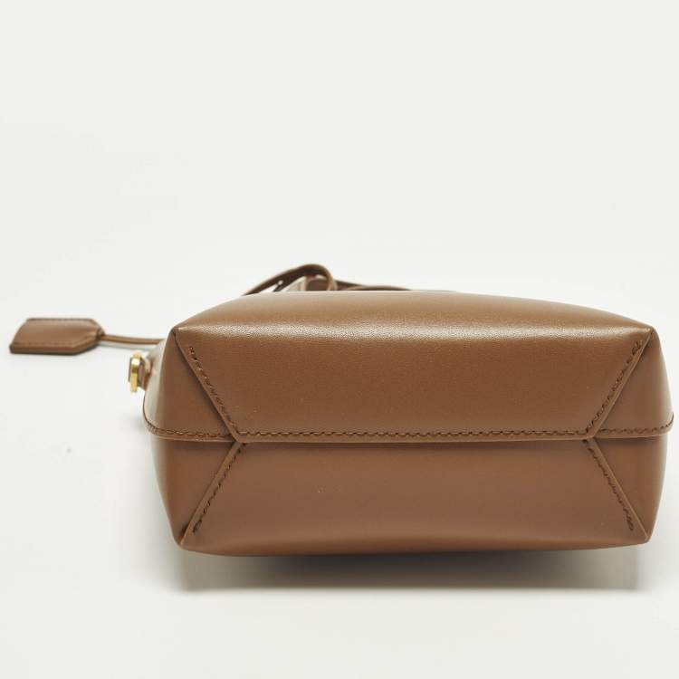 Pre Owned Saint Laurent Toy Mini Brown Leather Shopper Tote