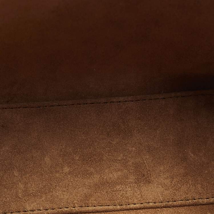 Pre Owned Saint Laurent Toy Mini Brown Leather Shopper Tote