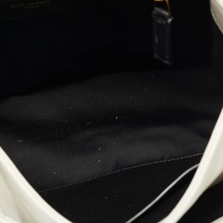 Pre Owned Saint Laurent Niki Medium Off White Matelasse Leather Shoulder Bag