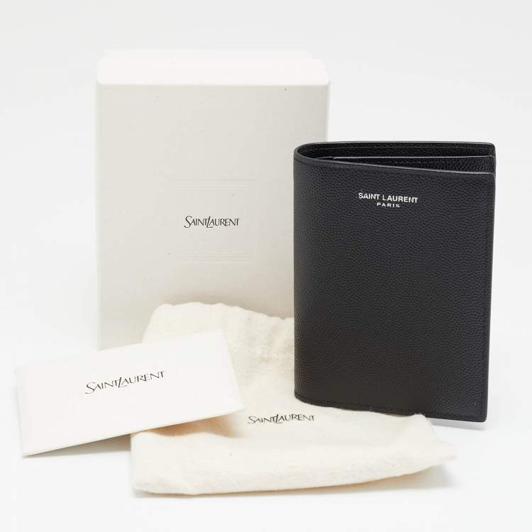 مملوكة مسبقًا Saint Laurent Black Leather Bifold Wallet