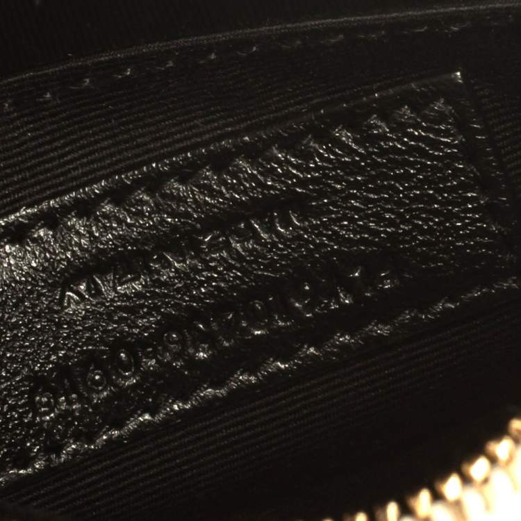 Pre Owned Saint Laurent Off White Leather Round Vinyle Crossbody Bag