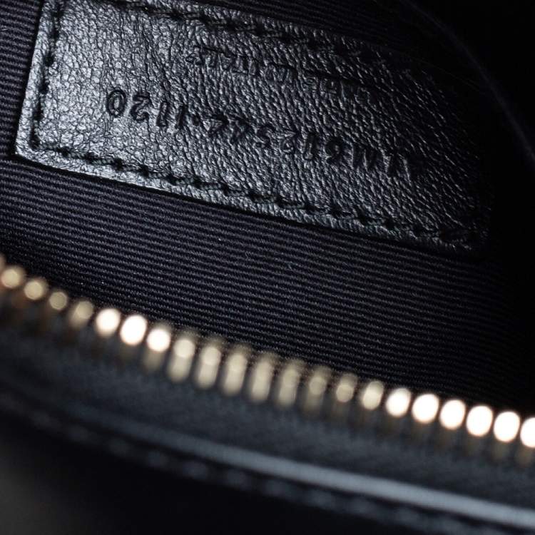 Pre Owned Saint Laurent Black Matelassé Leather Monogram Camera Bag