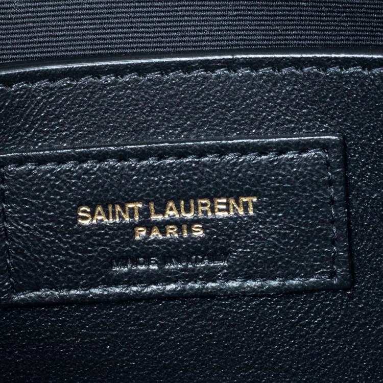 Pre Owned Saint Laurent Black Quilted Leather Becky Diamond Shoulder Bag