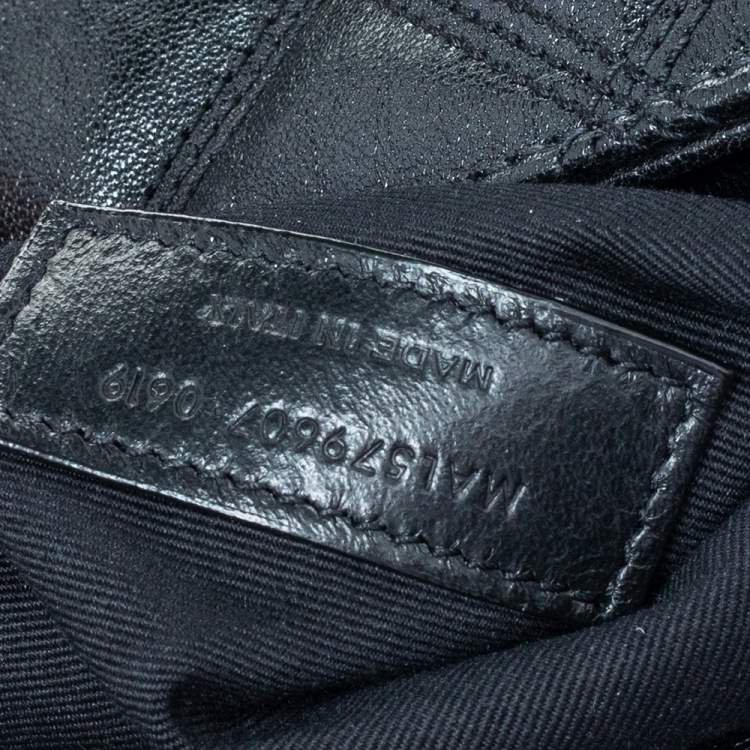 Pre Owned Saint Laurent Black Quilted Leather Becky Diamond Shoulder Bag