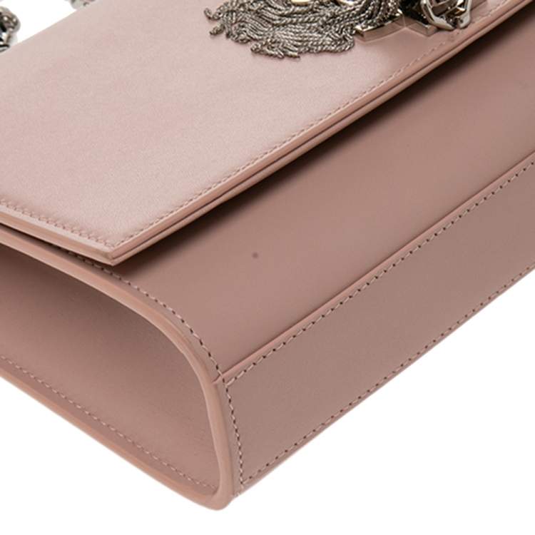 Pre Owned Saint Laurent Pink Leather Medium Kate Tassel Shoulder Bag