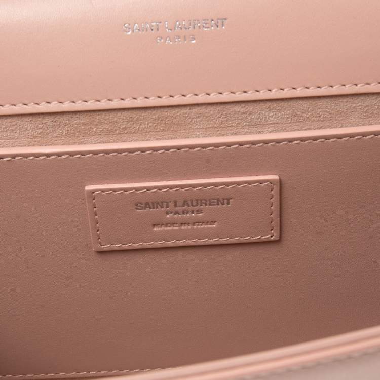 Pre Owned Saint Laurent Pink Leather Medium Kate Tassel Shoulder Bag