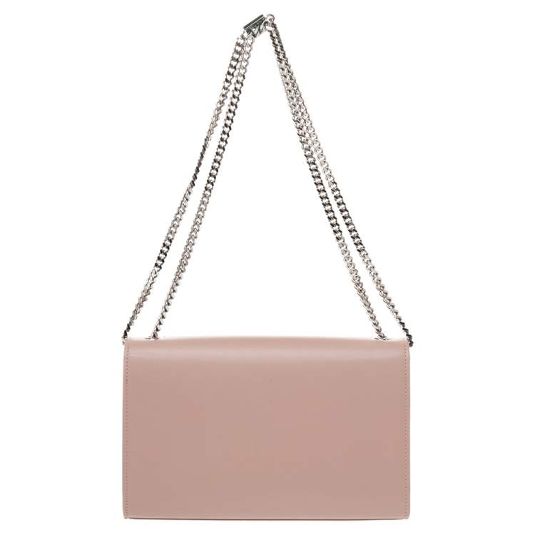 Pre Owned Saint Laurent Pink Leather Medium Kate Tassel Shoulder Bag