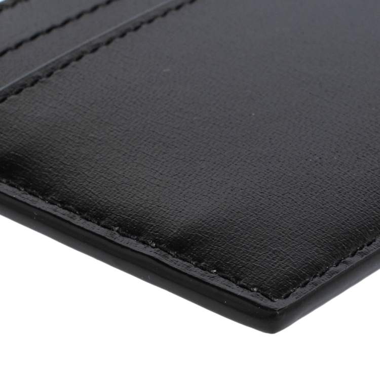 مملوكة مسبقًا Saint Laurent Black Leather Tiny Monogram Card Holder