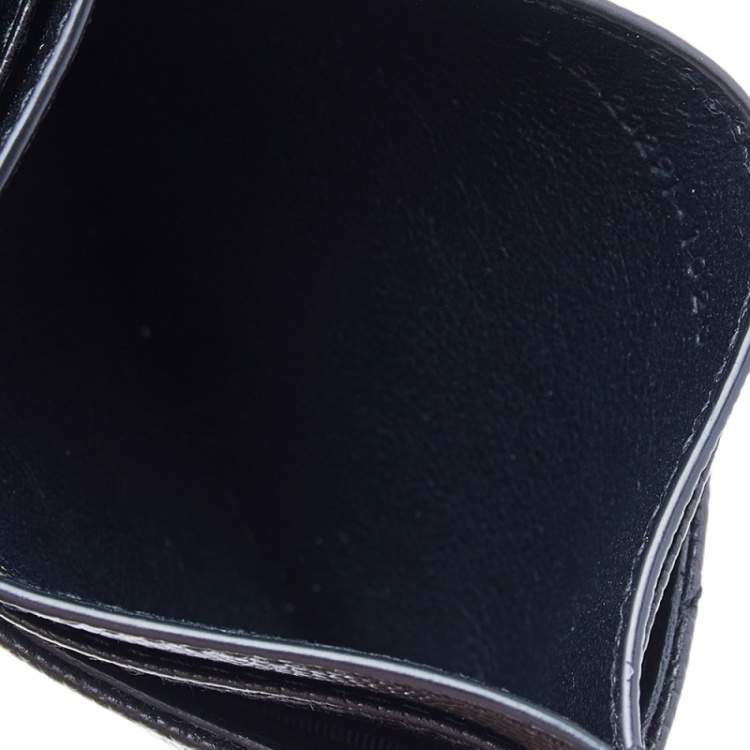 Pre Owned Saint Laurent Black Leather Card Holder 