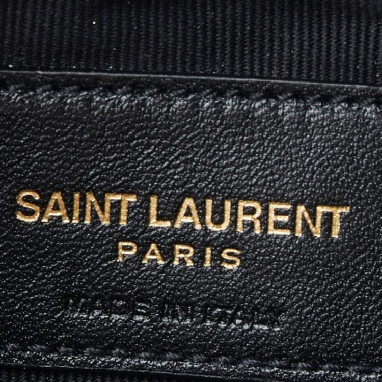 Pre Owned Saint Laurent Black Leather Compact Coin Wallet