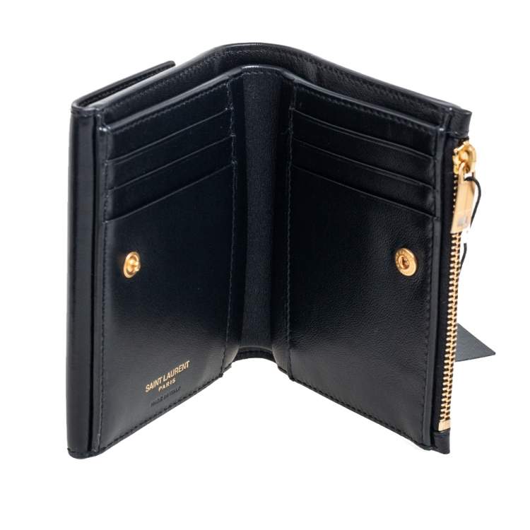 YSL bifold Dark Gray Wallet, Luxury, Bags & Wallets on Carousell