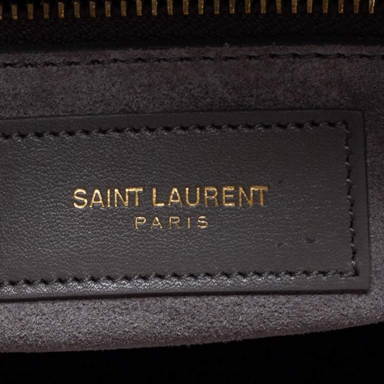 Pre Owned Saint Laurent Grey Leather Large Classic Sac De Jour Tote