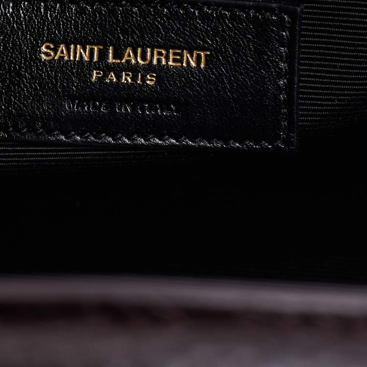 Pre Owned Saint Laurent Paris Dark Burgundy Leather Small Classic Sac De Jour Tote