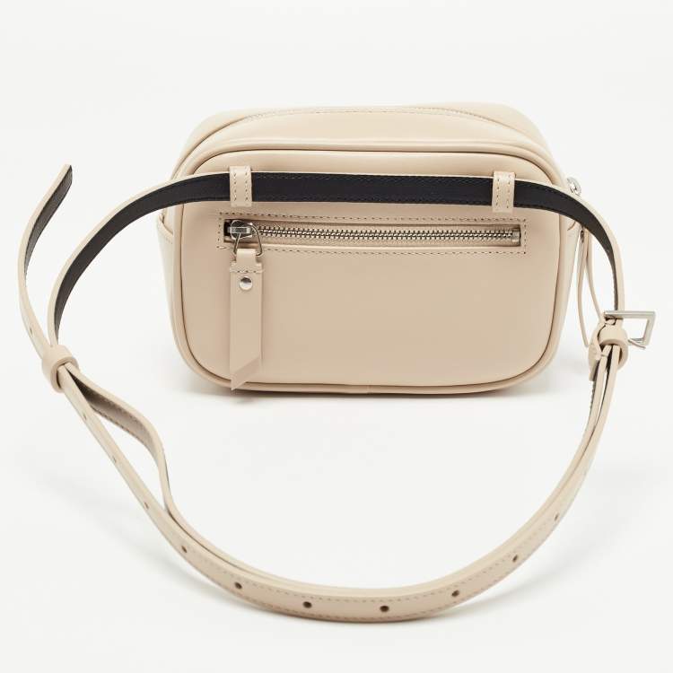Pre Owned Saint Laurent Light Beige Matelassé Leather Lou Belt Bag