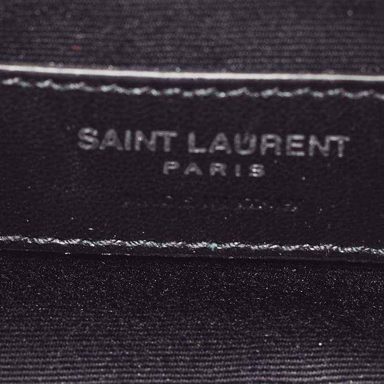 Pre Owned Saint Laurent Light Beige Matelassé Leather Lou Belt Bag