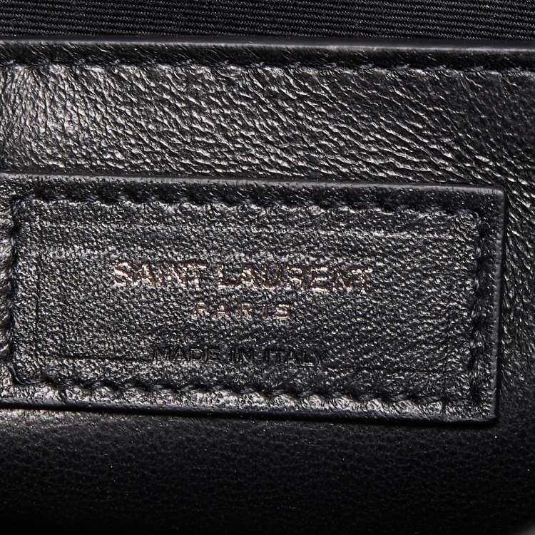 مملوكة مسبقًا Saint Laurent Black Crinkled Leather Baby Niki Chain Shoulder Bag