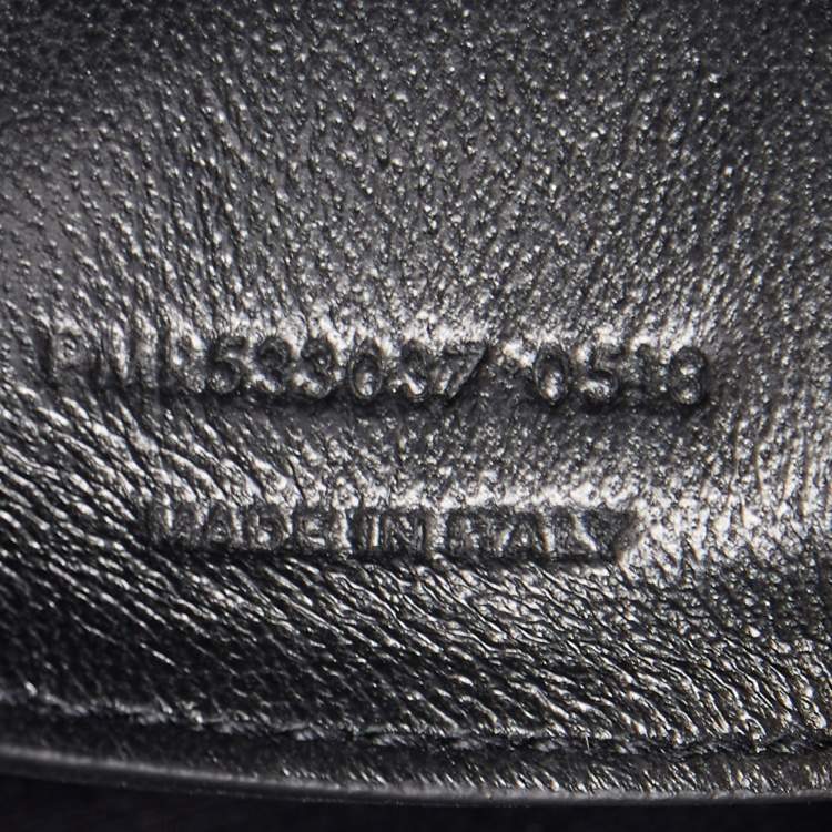مملوكة مسبقًا Saint Laurent Black Crinkled Leather Baby Niki Chain Shoulder Bag