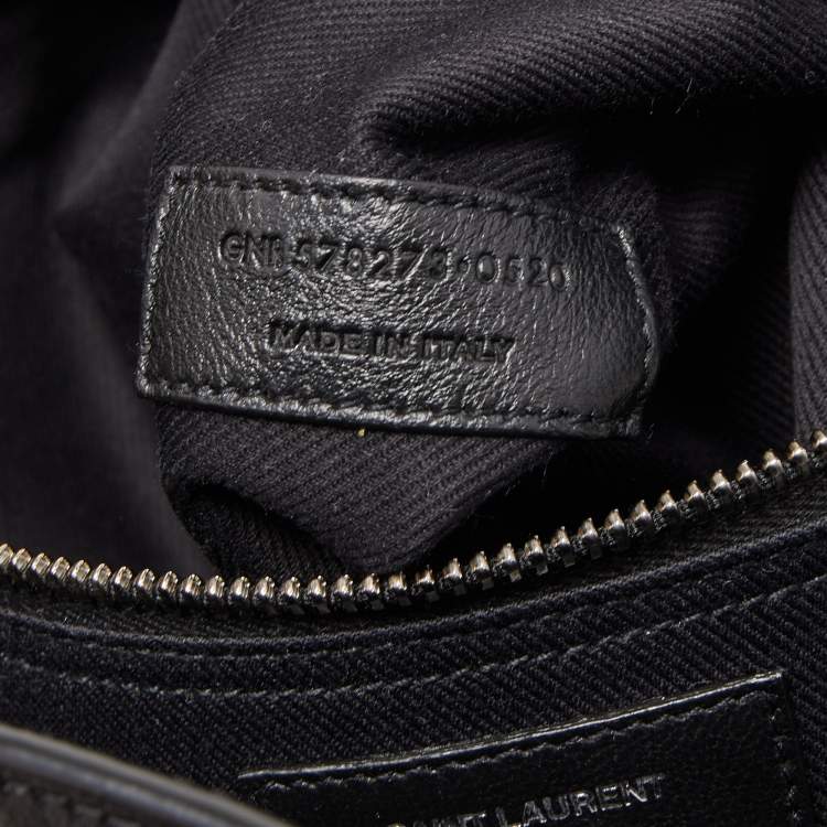Pre Owned Saint Laurent Black Leather Neo Rive Gauche Tote