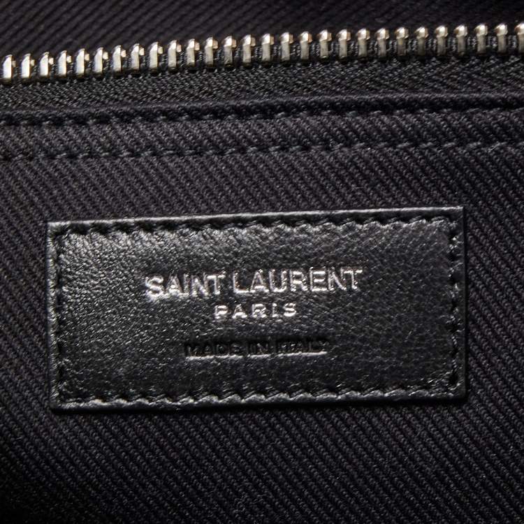 Pre Owned Saint Laurent Black Leather Neo Rive Gauche Tote