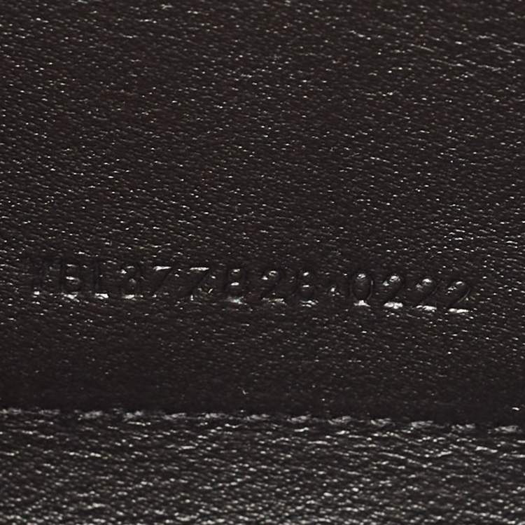 Pre Owned Saint Laurent Beige Matelassé Leather Cassandre Wallet on Chain