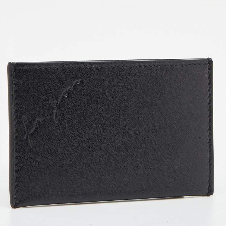 Pre Owned Saint Laurent Black Leather Pocket Mirror Case