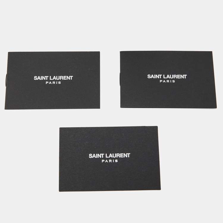 Pre Owned Saint Laurent Black Matelassé Leather Cassandre Continental Wallet