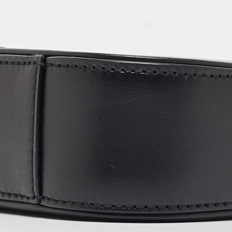 Pre Owned Saint Laurent Black Leather Mini LE 5 À 7 Shoulder Bag