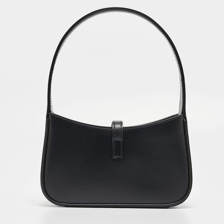 Pre Owned Saint Laurent Black Leather Mini LE 5 À 7 Shoulder Bag