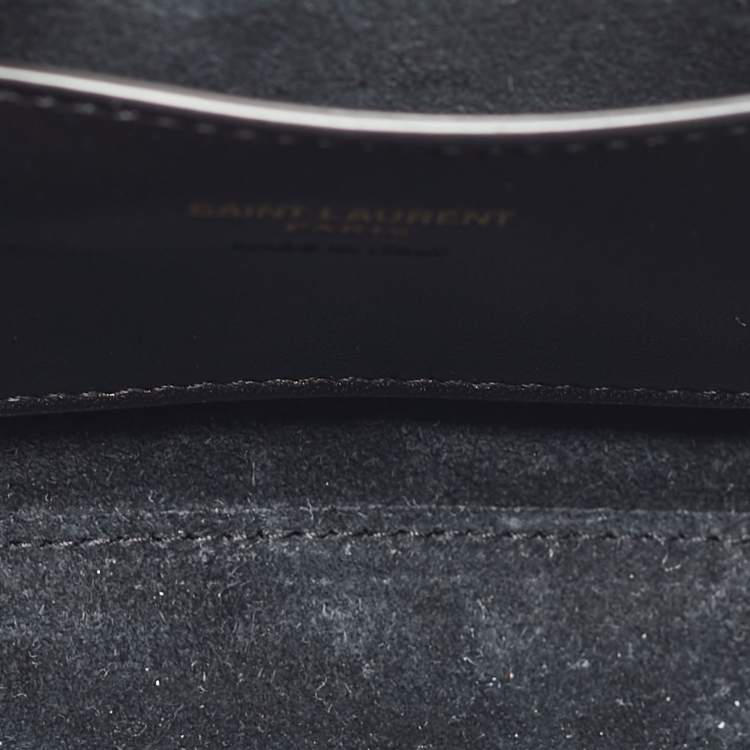 Pre Owned Saint Laurent Black Leather Mini LE 5 À 7 Shoulder Bag