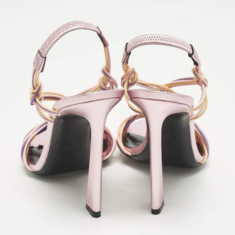 Pre Owned Saint Laurent Multicolor Rubber Gippy Slingback Sandals Size 39