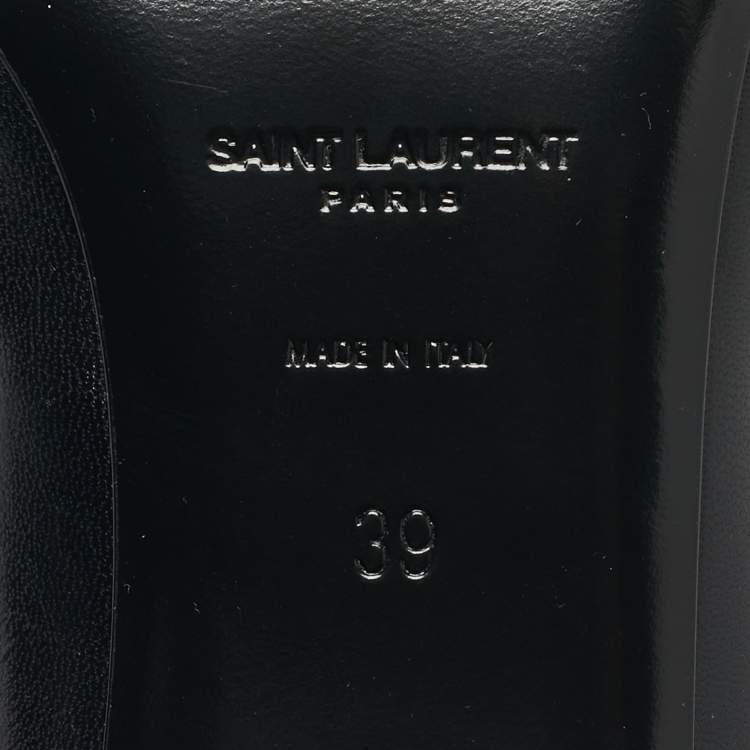 Pre Owned Saint Laurent Black Leather Anai Pumps Size 39