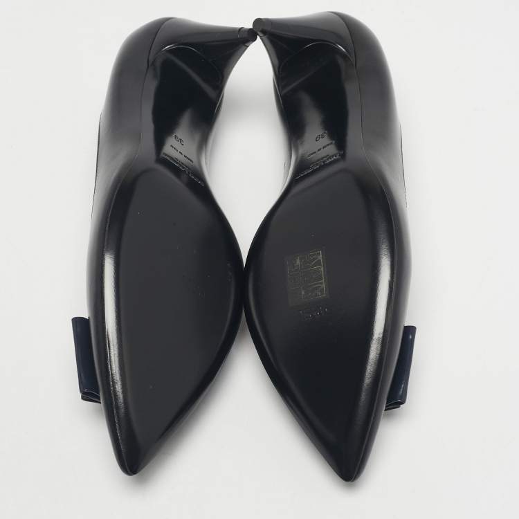 Pre Owned Saint Laurent Black Leather Anai Pumps Size 39