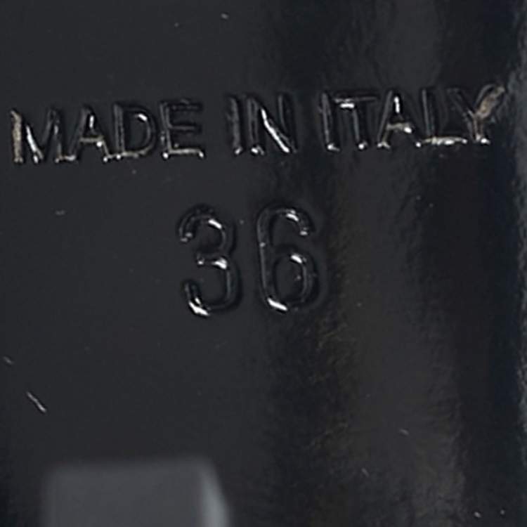 Pre Owned Saint Laurent Black Patent Leather Opyum Slingback Pumps Size 36