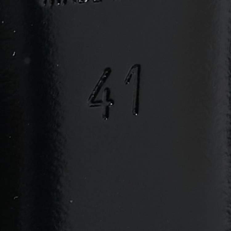 Pre Owned Saint Laurent LA 16 Size 41 Black Leather Slide Sandals