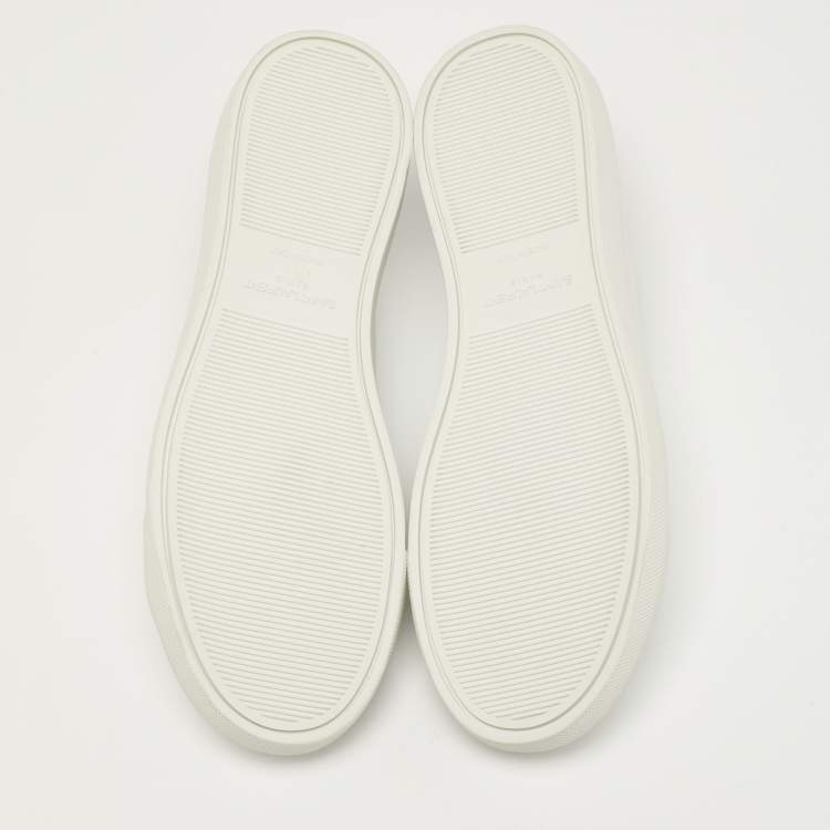 Pre Owned Saint Laurent Andy Size 41 White Leather Lace Up Sneakers