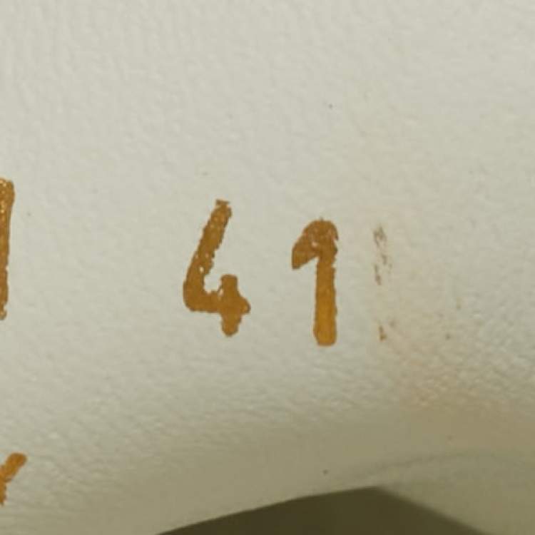 Pre Owned Saint Laurent Andy Size 41 White Leather Lace Up Sneakers