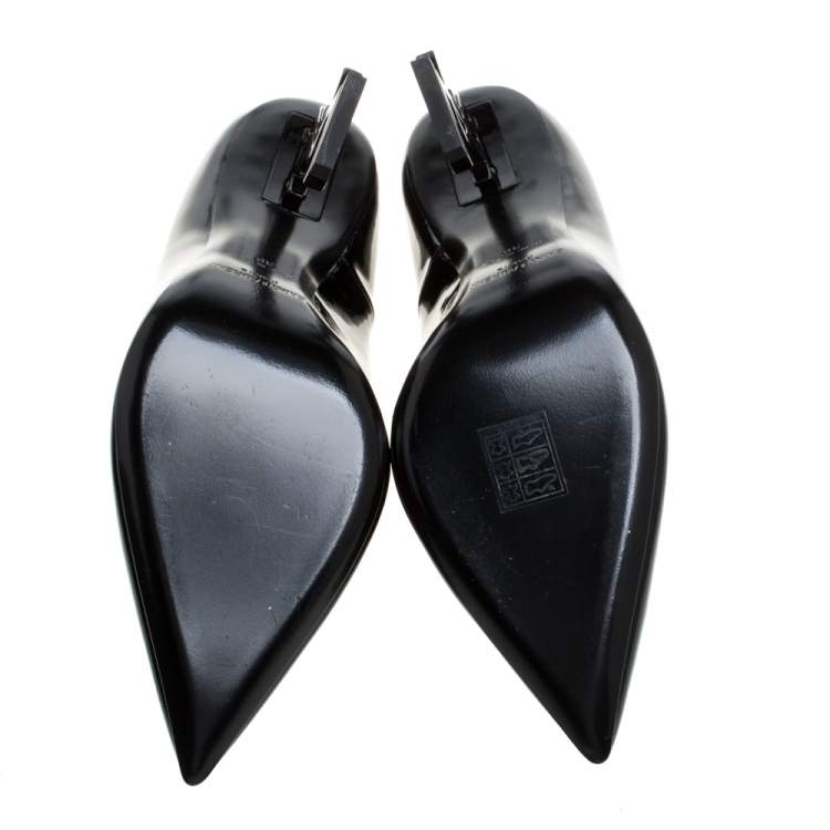 مملوكة مسبقًا Saint Laurent Black Patent Leather Opyum Pumps Size 38