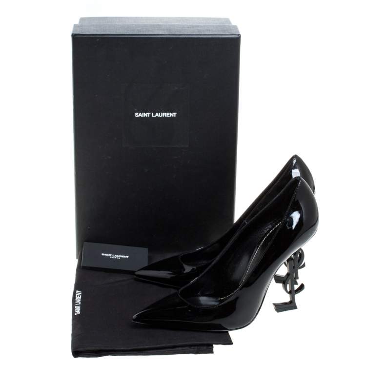 مملوكة مسبقًا Saint Laurent Black Patent Leather Opyum Pumps Size 38