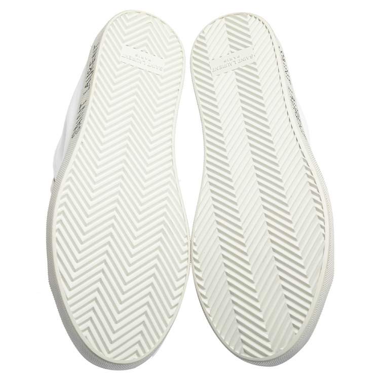 Pre Owned Saint Laurent White Canvas High Top Sneakers Size 40