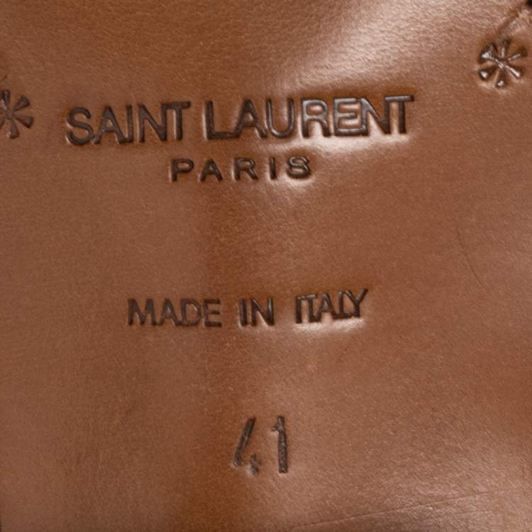 Pre Owned Saint Laurent Brown Wyatt Jodhpur Suede Ankle Boots Size 41