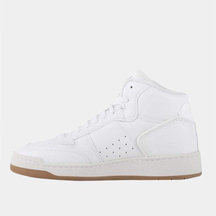 Pre Owned Saint Laurent Paris White SL24 Mid Top Sneaker Size EU 38.5