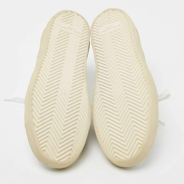 Pre Owned Saint Laurent White Leather Star Alpha Low-Top Sneakers Size 38.5