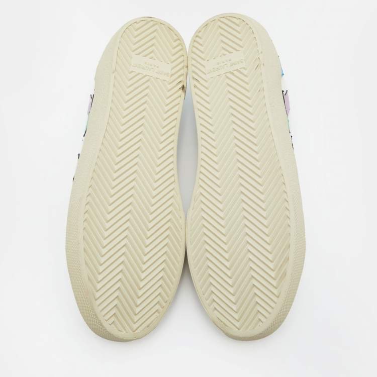 Pre Owned Saint Laurent White Leather Star Court Classic Low Top Sneakers Size 39