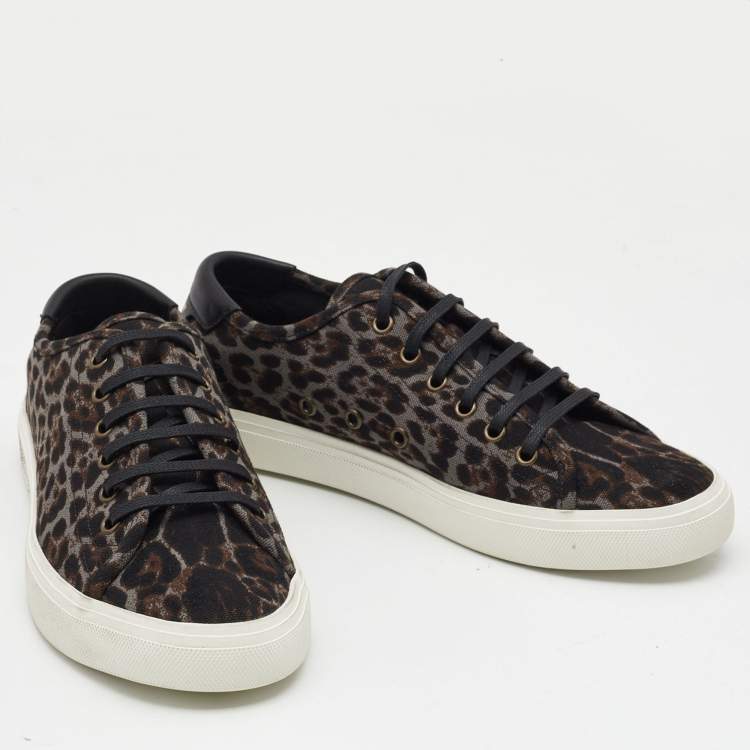 Pre Owned Saint Laurent Multicolor Canvas Malibu Sneakers Size 40