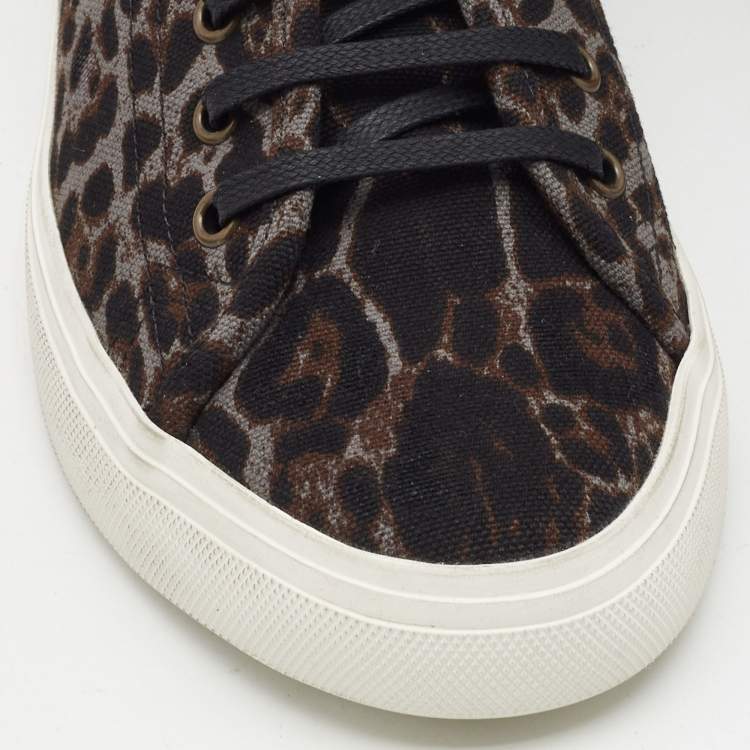 Pre Owned Saint Laurent Multicolor Canvas Malibu Sneakers Size 40