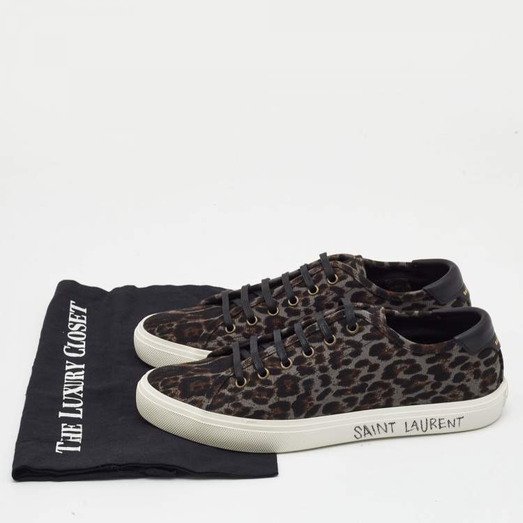 Pre Owned Saint Laurent Multicolor Canvas Malibu Sneakers Size 40