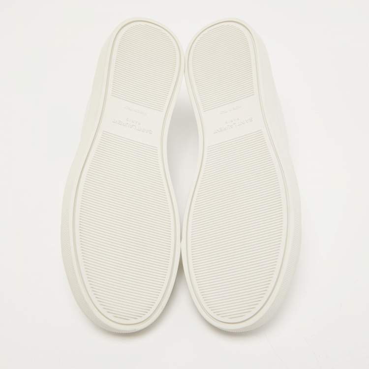 Pre Owned Saint Laurent Paris White Leather Andy Sneakers Size 37.5