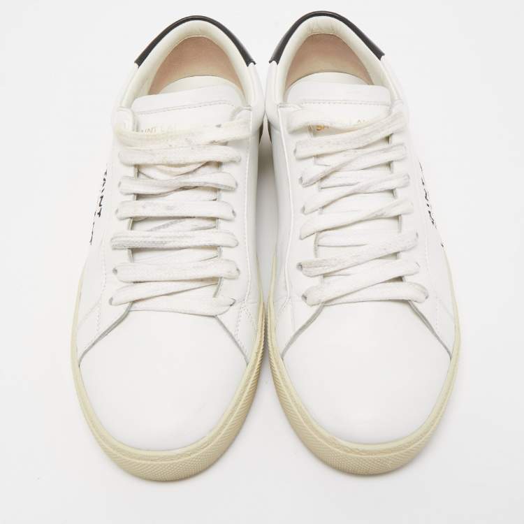 Pre Owned Saint Laurent White Leather Court Classic Sneakers Size 39