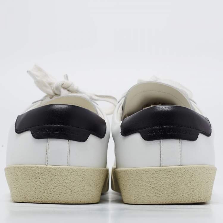Pre Owned Saint Laurent White Leather Court Classic Sneakers Size 38