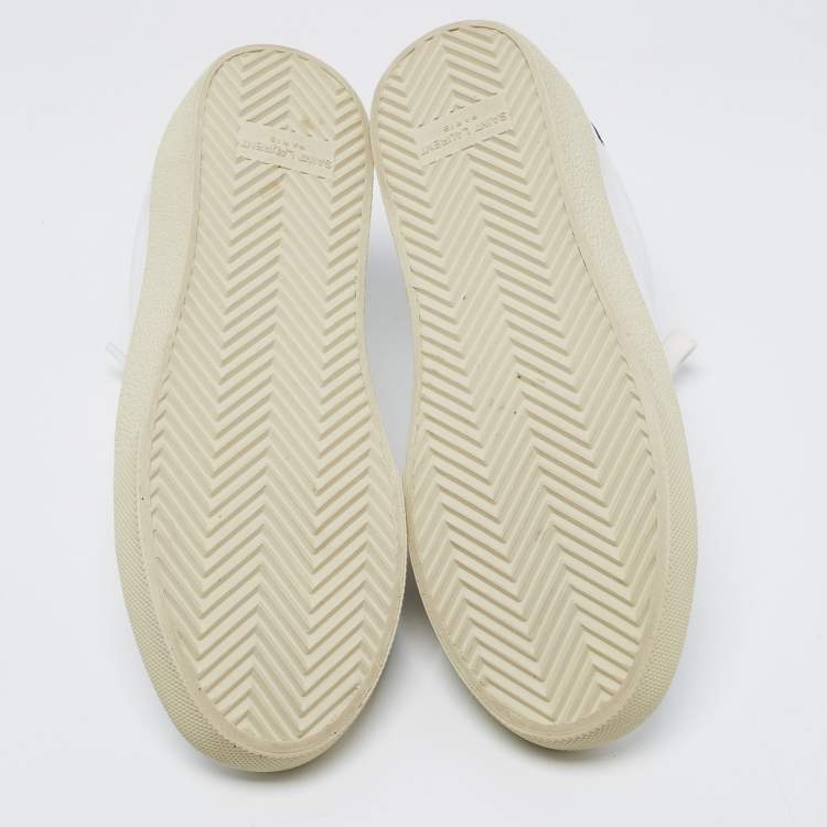 Pre Owned Saint Laurent White Leather Court Classic Sneakers Size 38